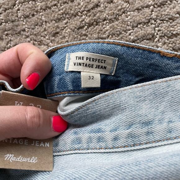 NWT New Madewell The Perfect Vintage Jean in Fitzgerald Wash Size 32 - Picture 9 of 12